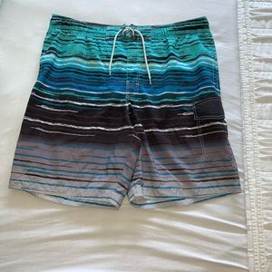 Stripped swim trunks